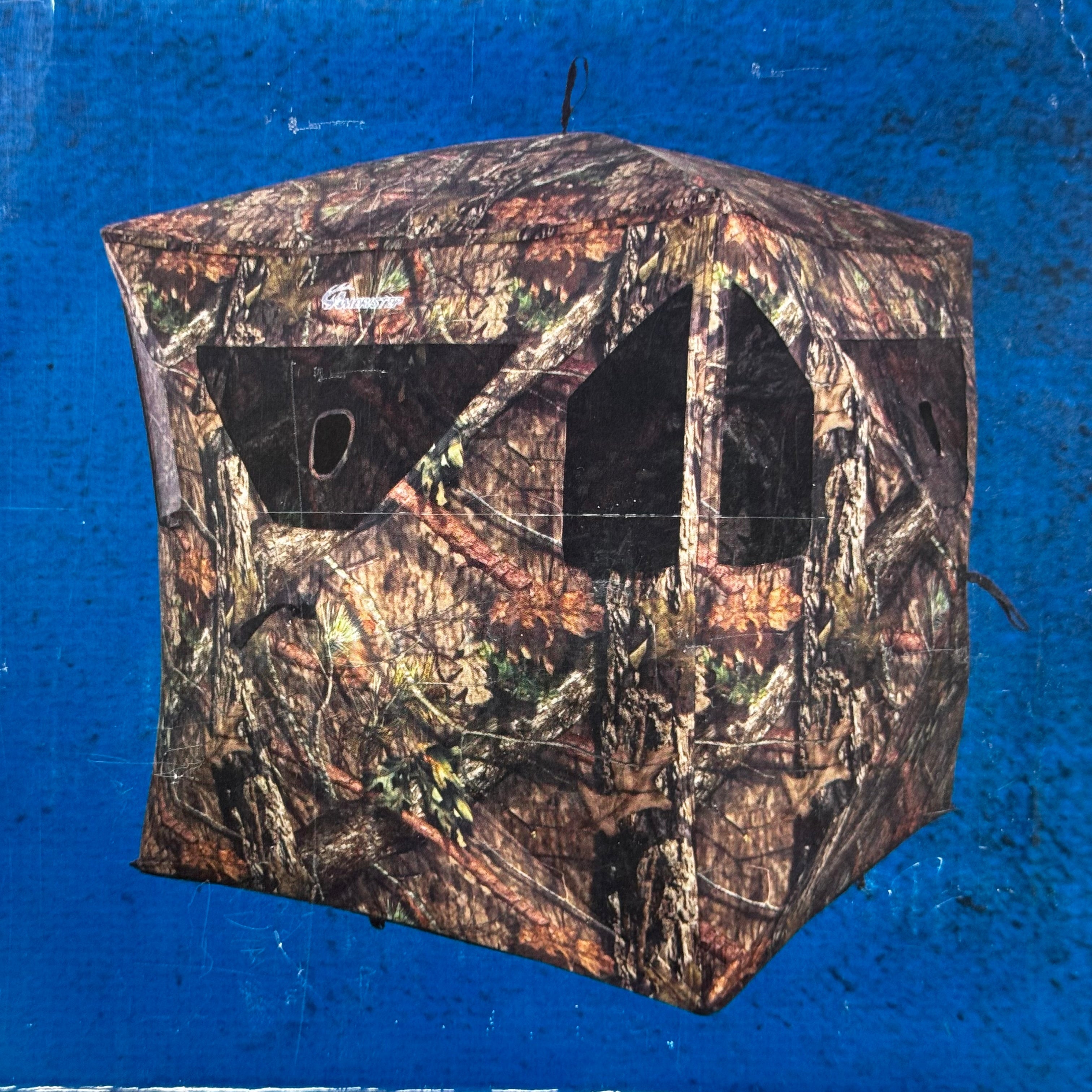 AMERISTEP Brickhouse Hub-Style Ground Blind 3 Person Capacity Camo AMS-AMEBL3029