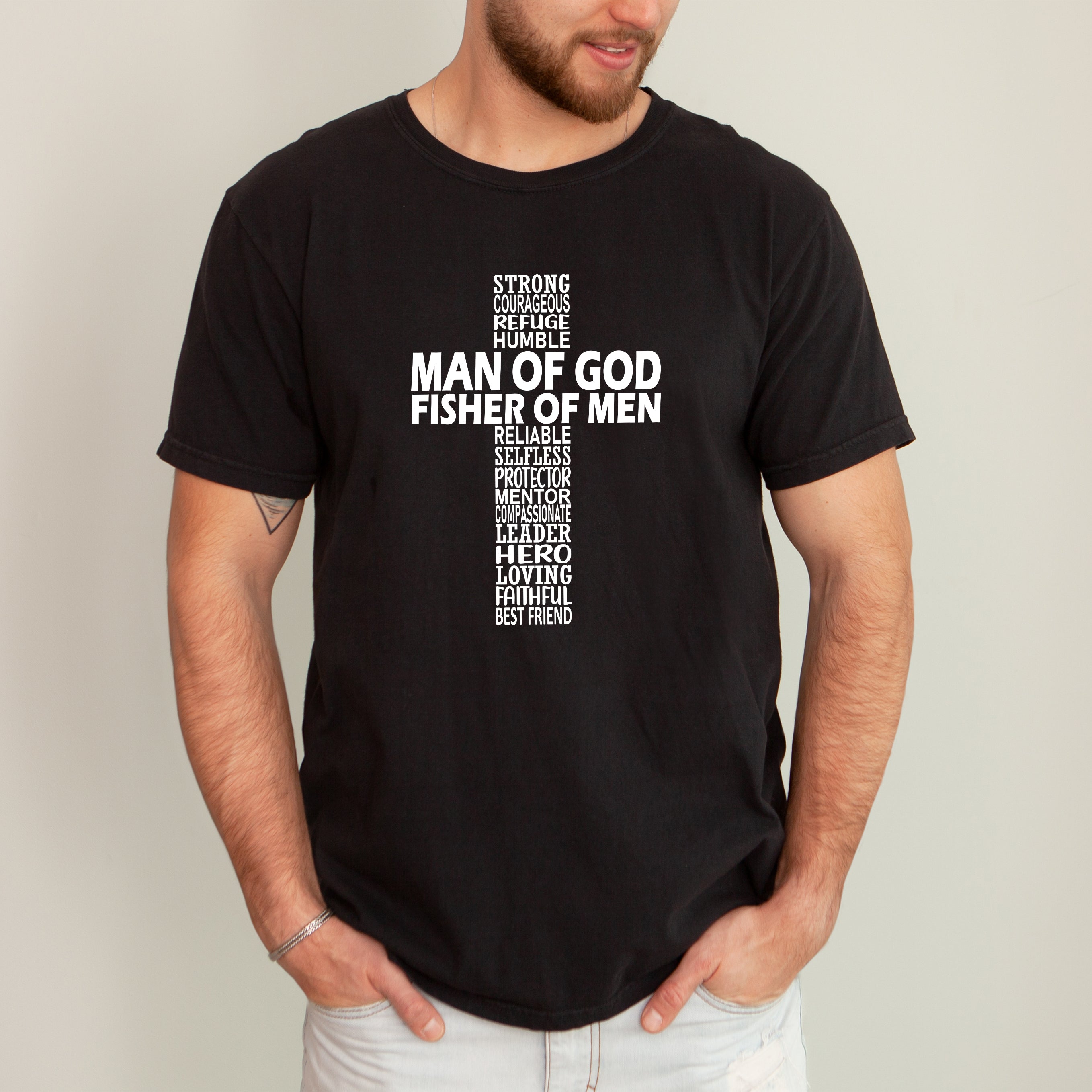 Man of God, Fisher of Men, Gospel, Jesus, Christian, Faith Tshirt Comfort Colors T-Shirt