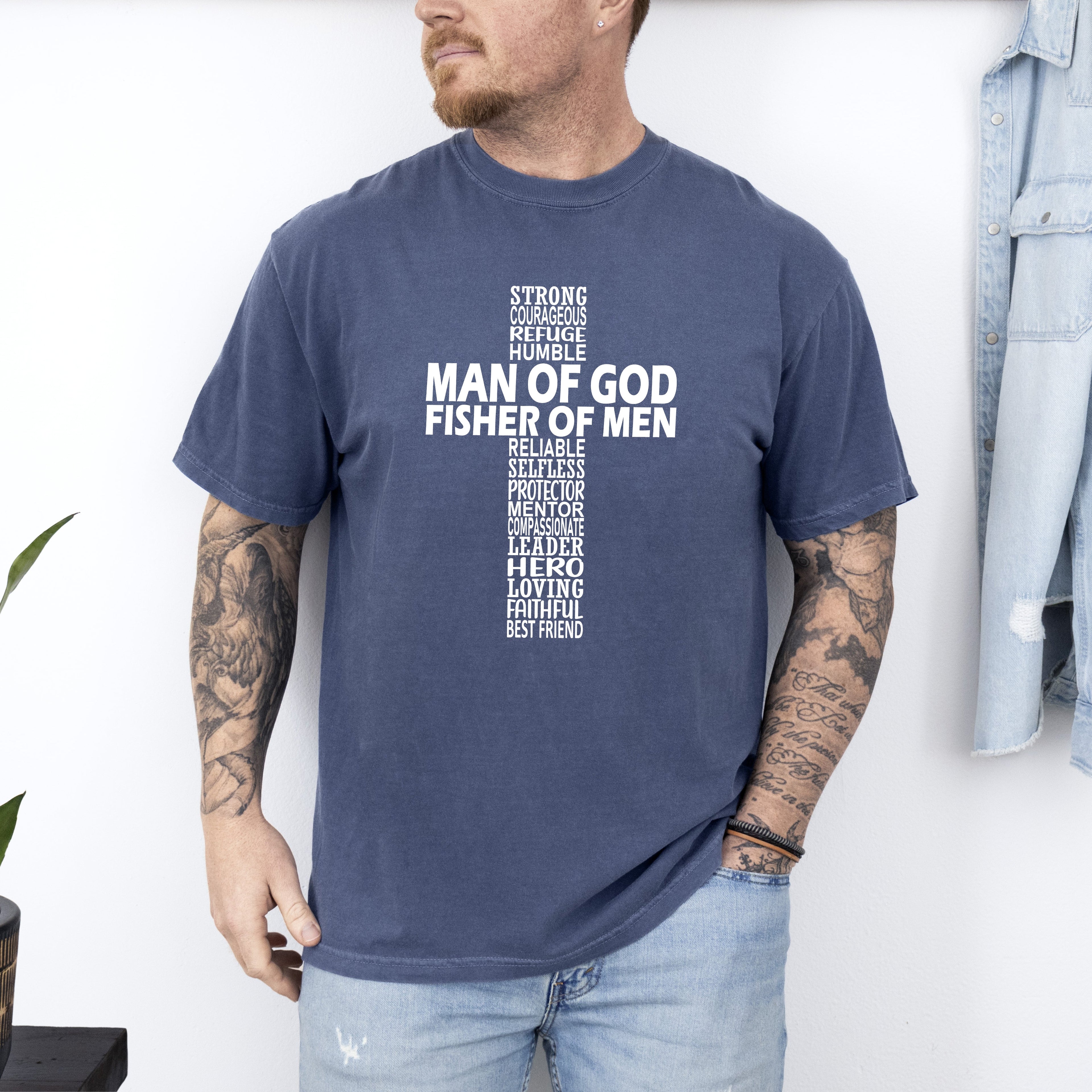 Man of God, Fisher of Men, Gospel, Jesus, Christian, Faith Tshirt Comfort Colors T-Shirt