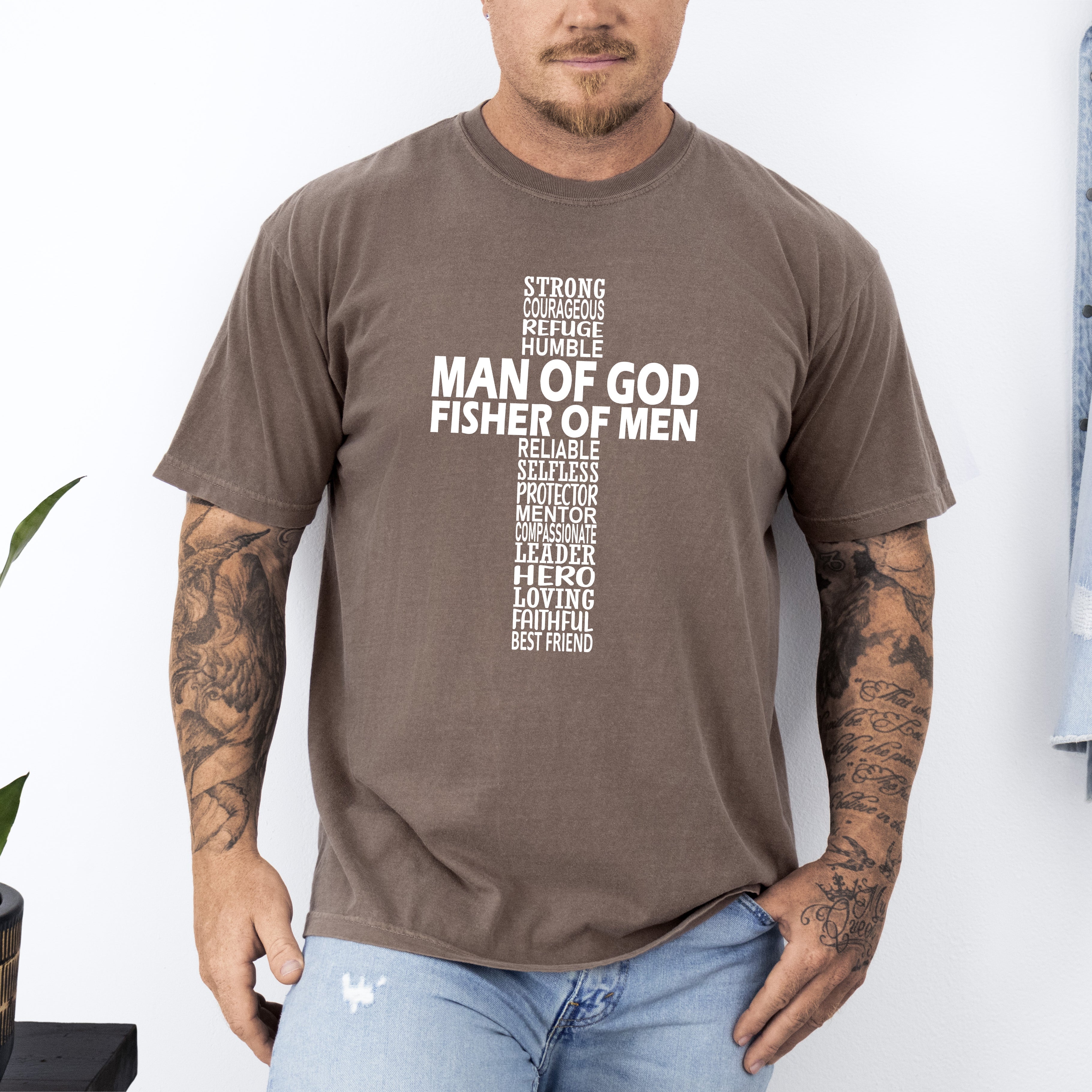 Man of God, Fisher of Men, Gospel, Jesus, Christian, Faith Tshirt Comfort Colors T-Shirt