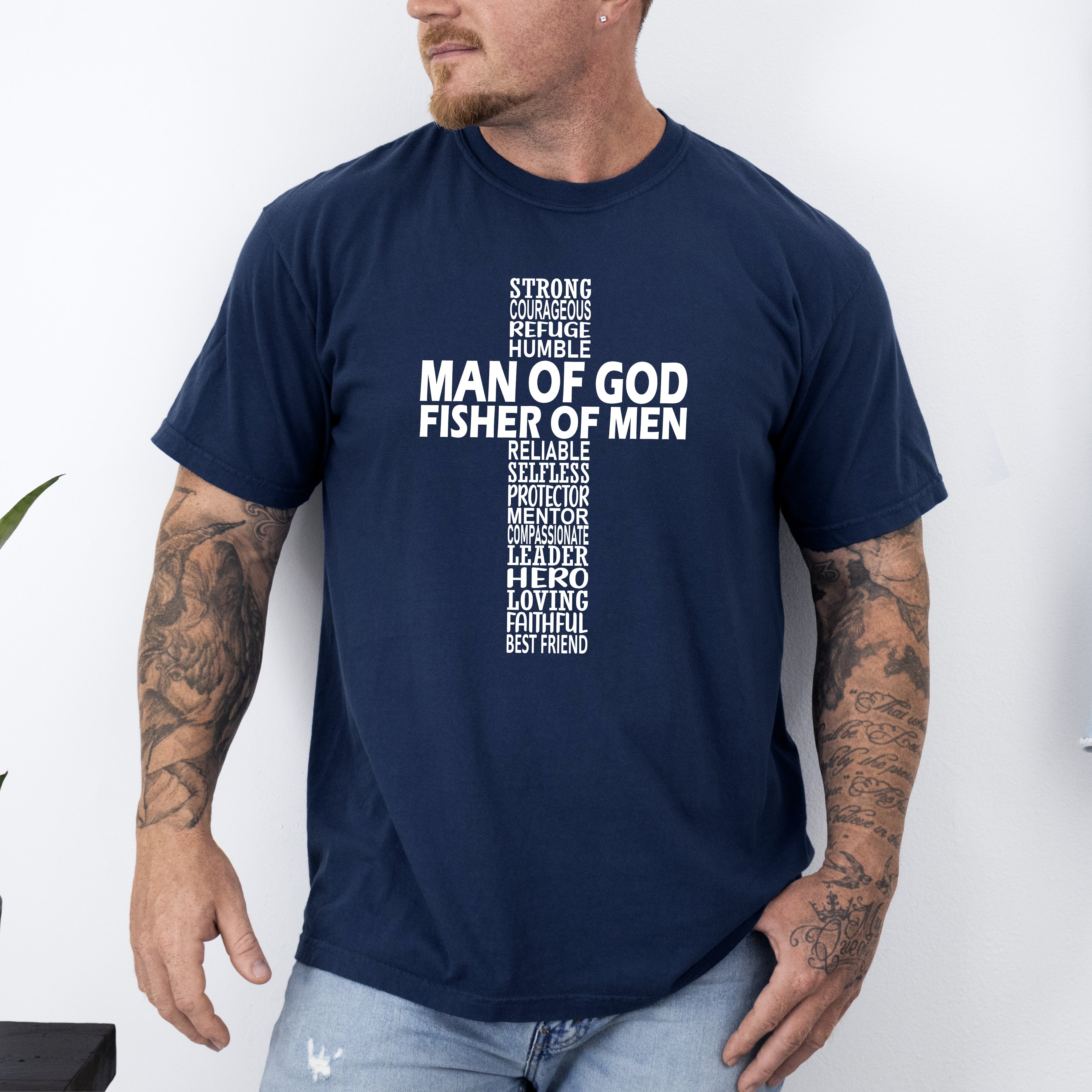 Man of God, Fisher of Men, Gospel, Jesus, Christian, Faith Tshirt Comfort Colors T-Shirt