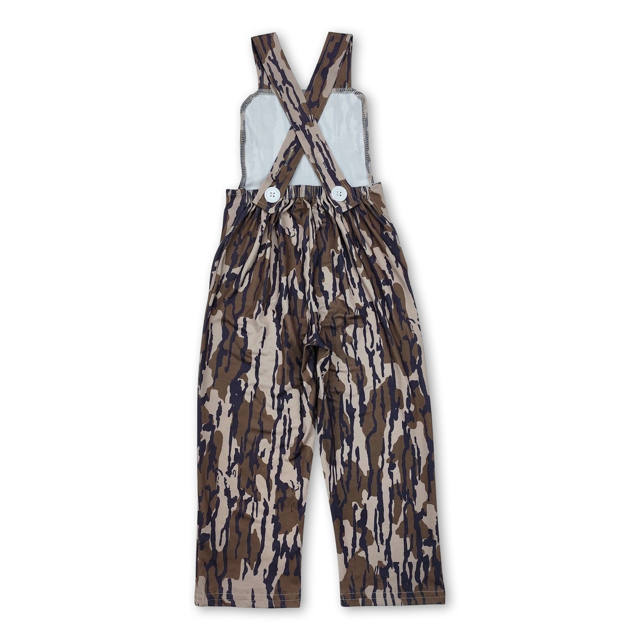 Straps camo baby boys hunting overalls