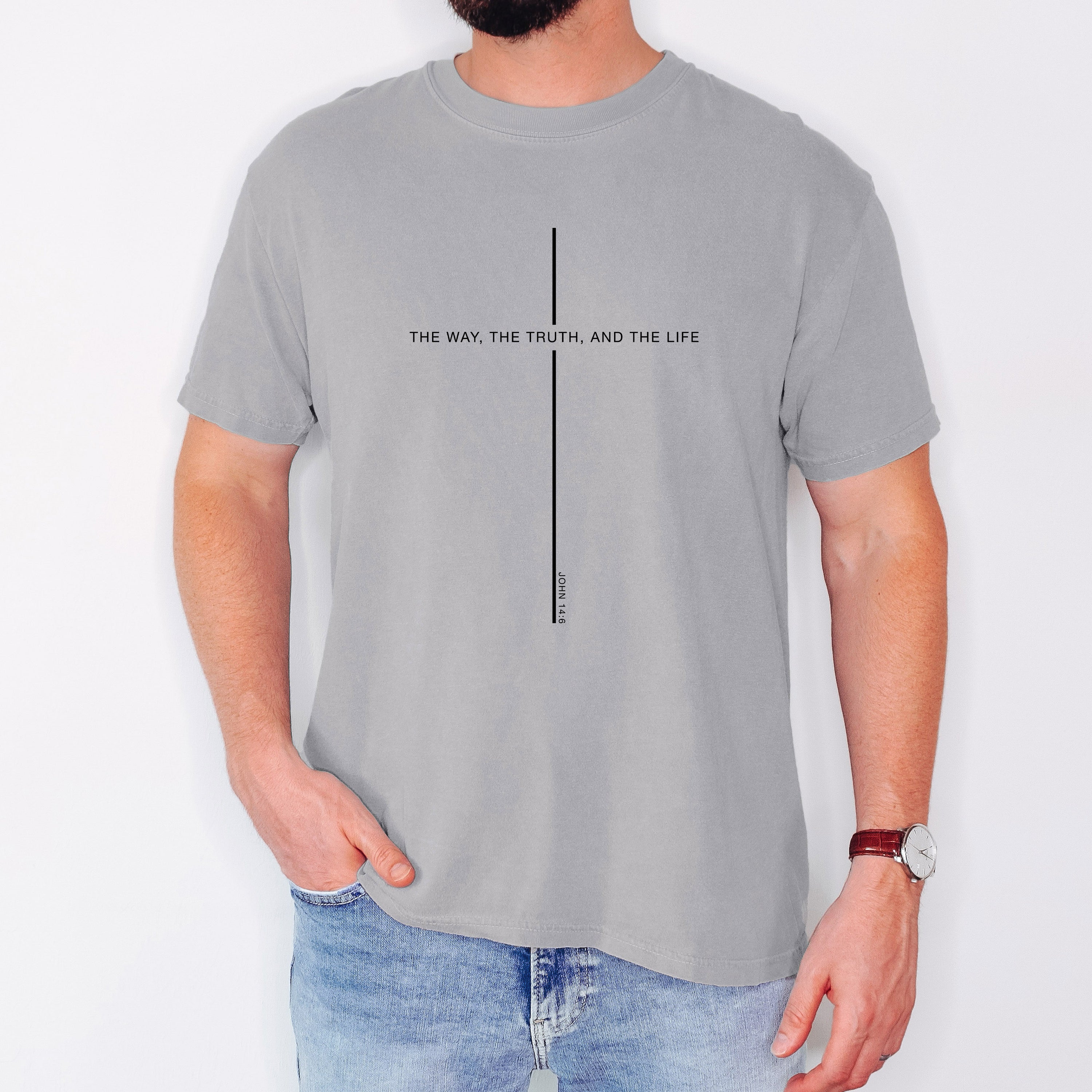 The Way The Truth The Life, John, Faith, Christian, Jesus, Gospel, Religious Tshirt Comfort Colors T-Shirt