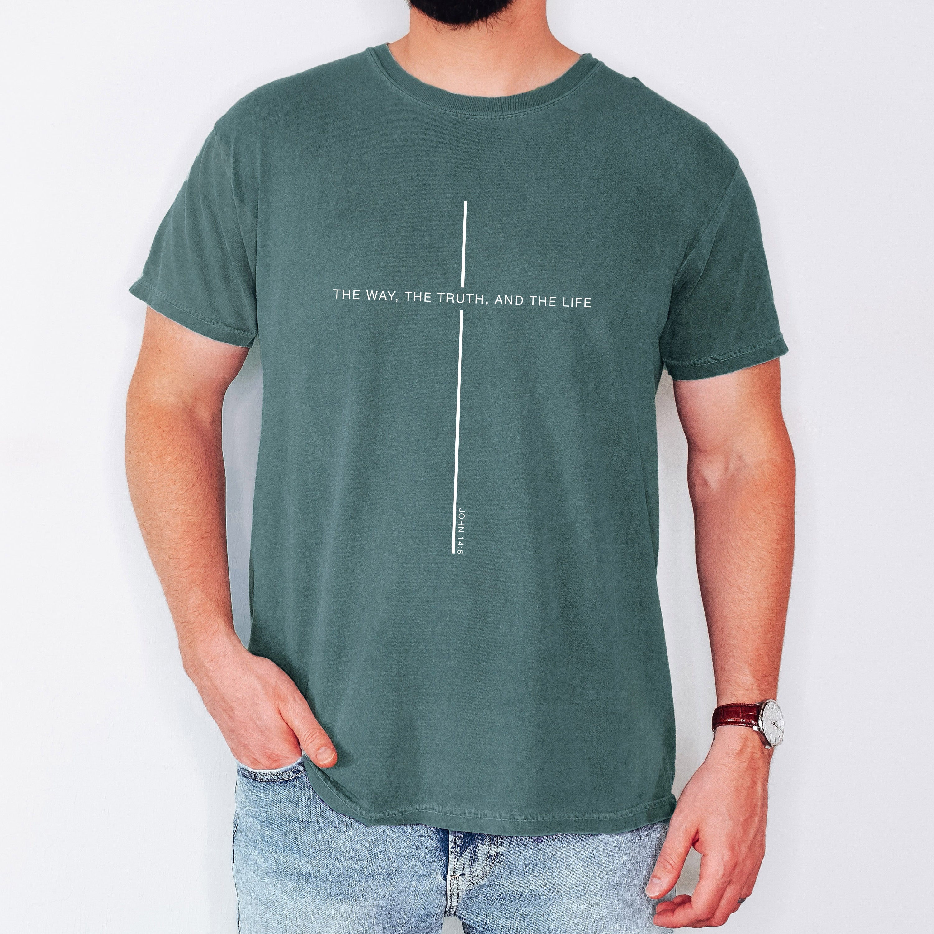 The Way The Truth The Life, John, Faith, Christian, Jesus, Gospel, Religious Tshirt Comfort Colors T-Shirt