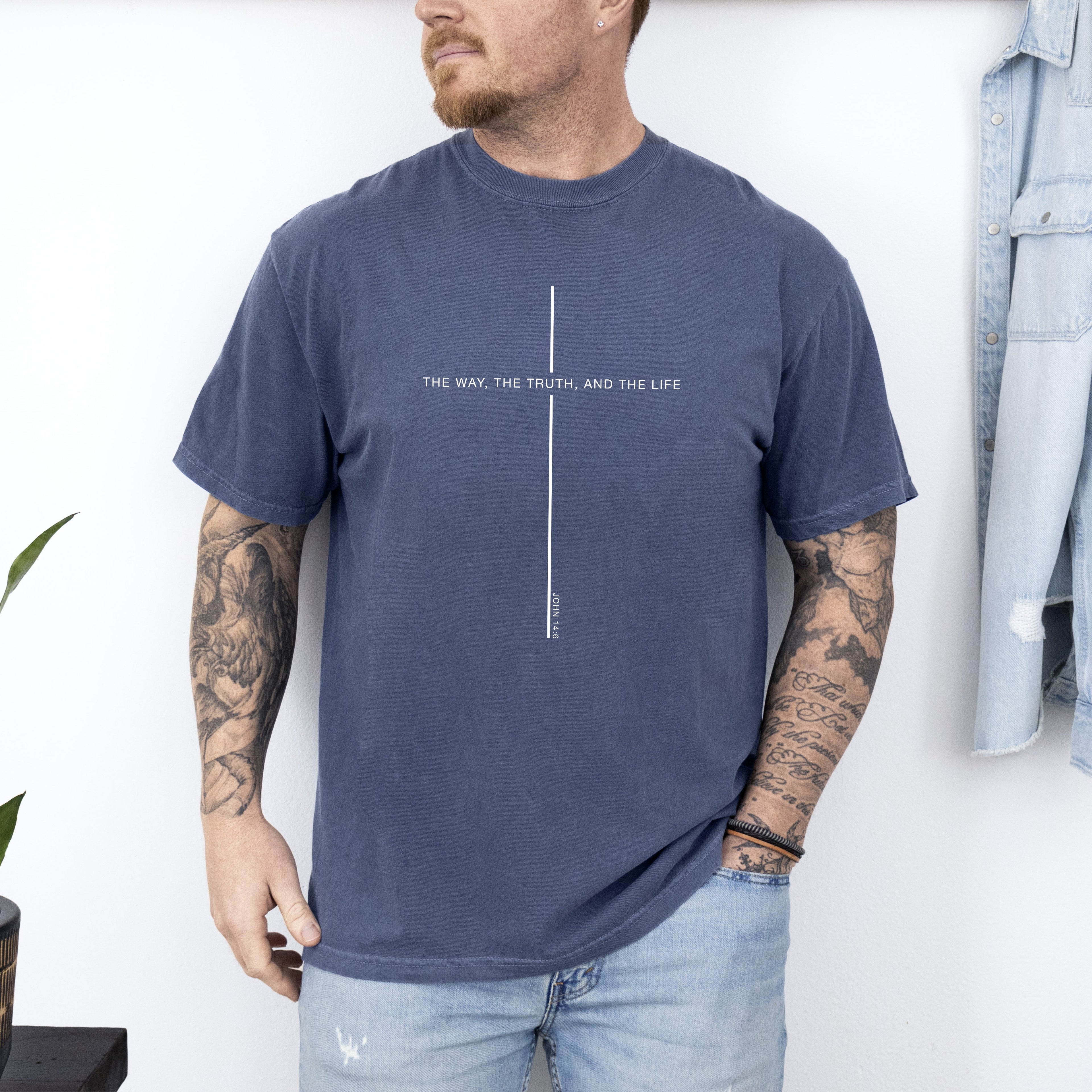 The Way The Truth The Life, John, Faith, Christian, Jesus, Gospel, Religious Tshirt Comfort Colors T-Shirt