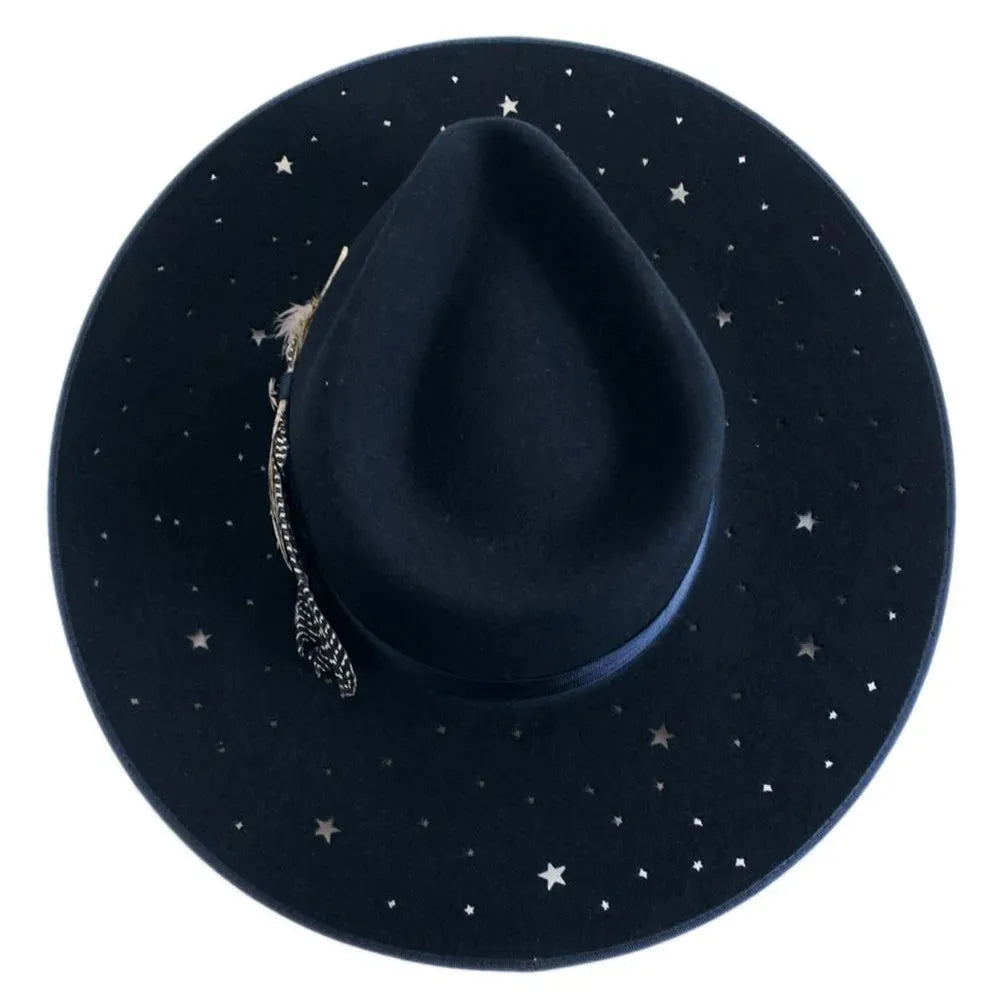 Stetson Night Sky S - Wide Brim Fedora Wool Felt Cowgirl Hat